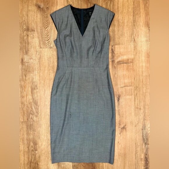 NWT BOSS HUGO‎ BOSS Dalana Diamond Sheath Dress V neck Made in Croatia 🇭🇷 Sz 4 - Picture 3 of 15